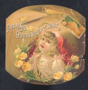 CHICAGO ILLINOIS WILLIAM DEERING TWINE COMPANY ADVERTISING TRADE CARD VICTORIAN