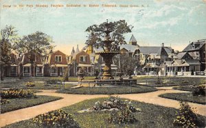 Scene in The Park Showing Fountain Dedicated To Bishop Fitzgerald Ocean Grove...