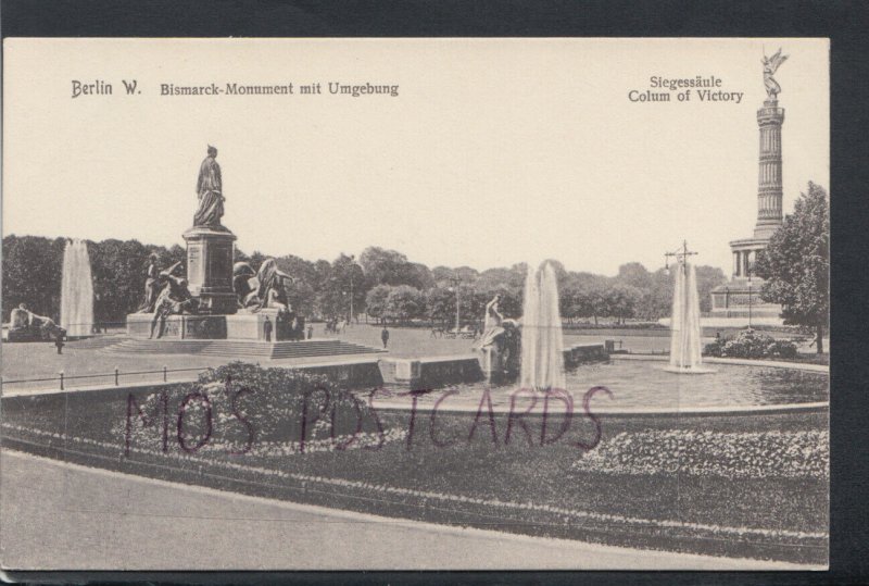 Germany Postcard - Berlin - Bismarck Monument Mit Umgebung   T5616