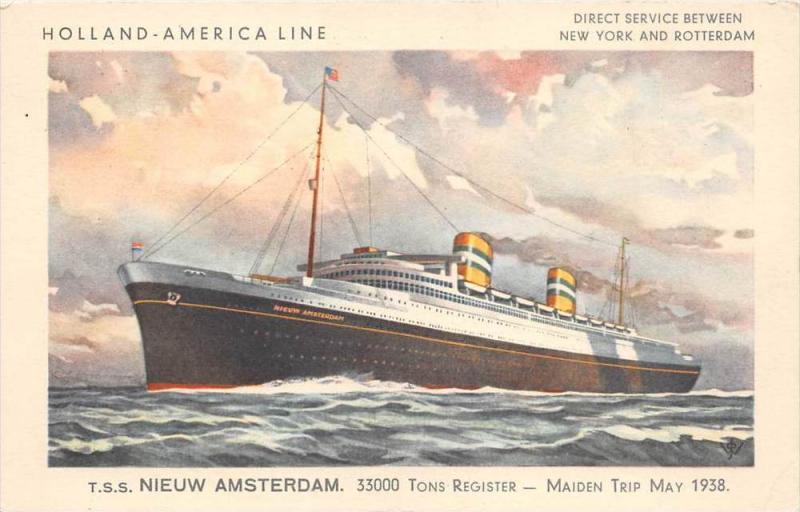 T.S.S. Nieuw Amsterdam    Holland America Line