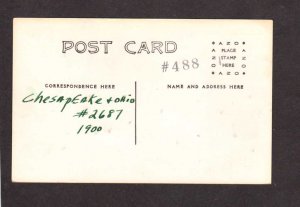 Chesapeake & and Ohio Railroad Train Locomotive 2687 Postcard Repro