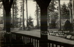 Itasca State Park MN Douglas Lodge Scene c1920 Real Photo Postcard