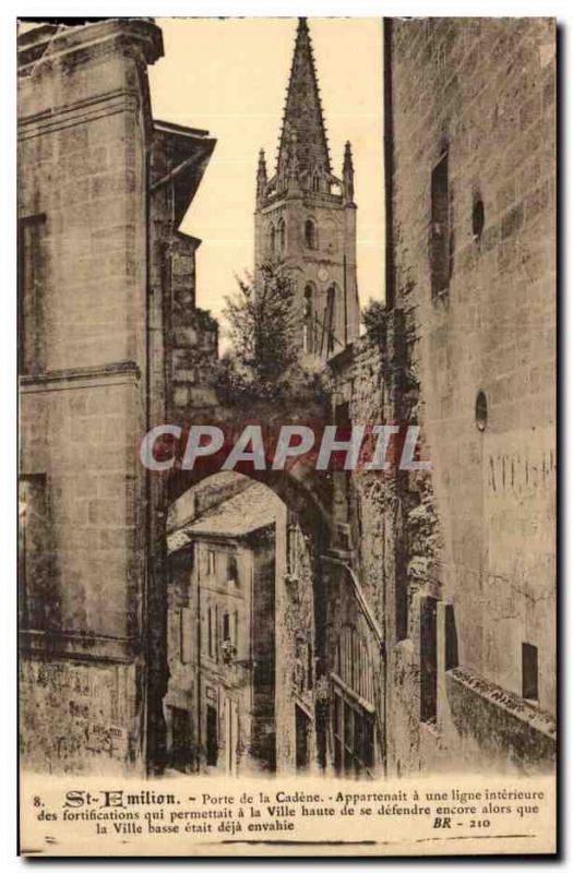 Saint Emilion - Gate Cadene Old Postcard