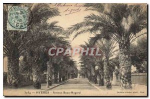 Postcard Old Hyeres Avenue Beau Regard