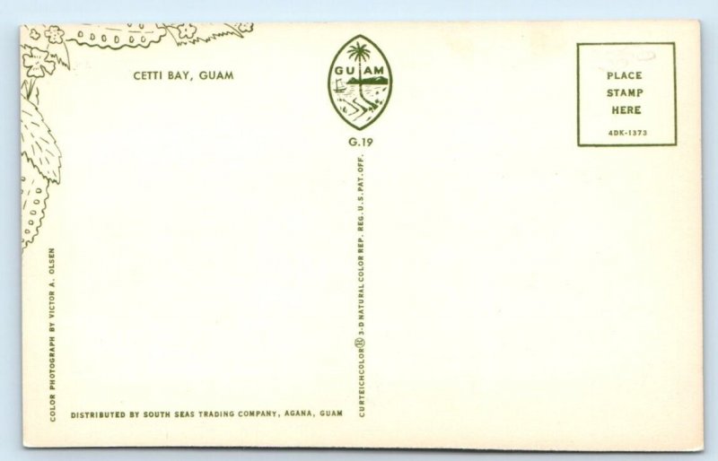 Cetti Bay GUAM Victor Olsen Postcard