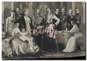 Old Postcard Unser Kaiserfamilie