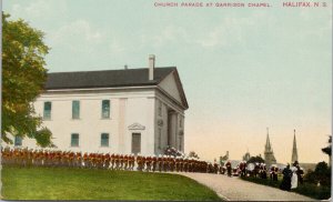 Church Parade at Garrison Chapel Halifax Nova Scotia NS Unused Postcard E93