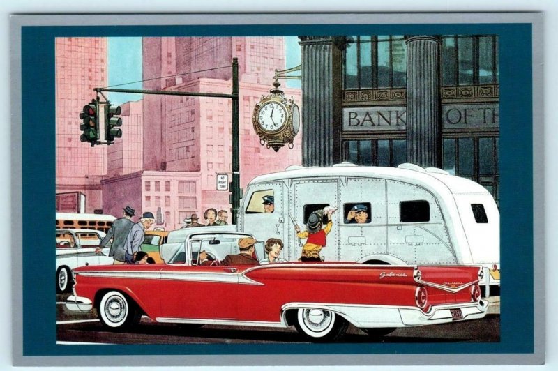 2 - 4x6 Postcards ~ 1959 FORD AUTOMOBILE Advertising Touring America 1990