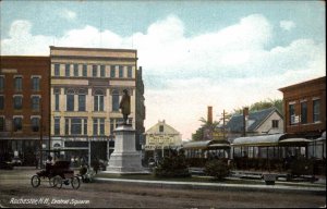 Rochester New Hampshire NH Central Square Trolley Streetcar c1910 Postcard
