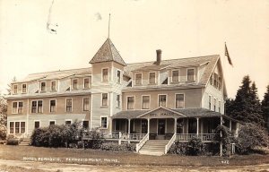 RPPC HOTEL PEMAQUID Pemaquid Point, Bristol, Maine 1938 Vintage Photo Postcard