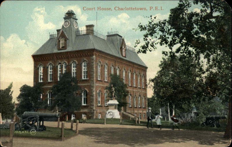 Charlottetown Prince Edward Island Court House c1910 Vintage Postcard