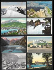 Postcard Tour of Switzerland (136) postcards Unused & Used Fresh c1900s-1930s