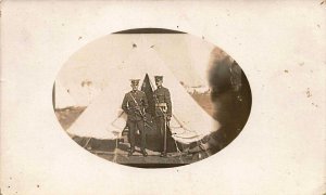 Canadian Soldiers Soldiers With There Tent, Real Photo Postcard