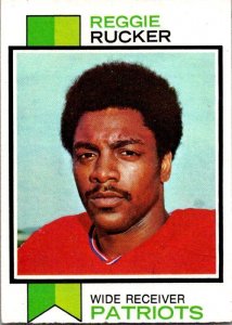 1973 Topps Football Card Reggie Rucker New England Patriots sk2607