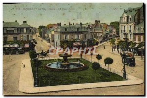 Old Postcard Deauville flowered beach Place Morny