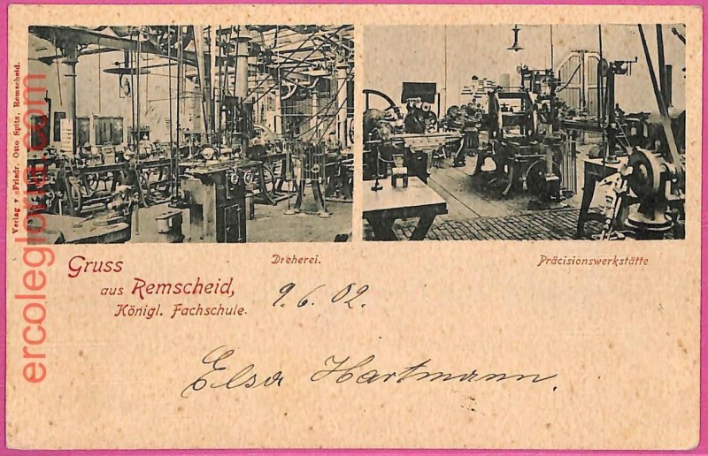 af8444 - GERMANY - postcards VINTAGE POSTCARD - greeting from Remscheid - 1902-