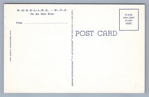 WHEELING W.Va GREAT ATHLETIC FEATS ANTIQUE POSTCARD