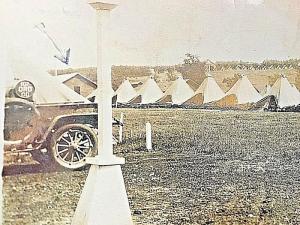 Postcard RPPC  Military Tents at , M.N.G. Camp,  Grayling., MI    X4