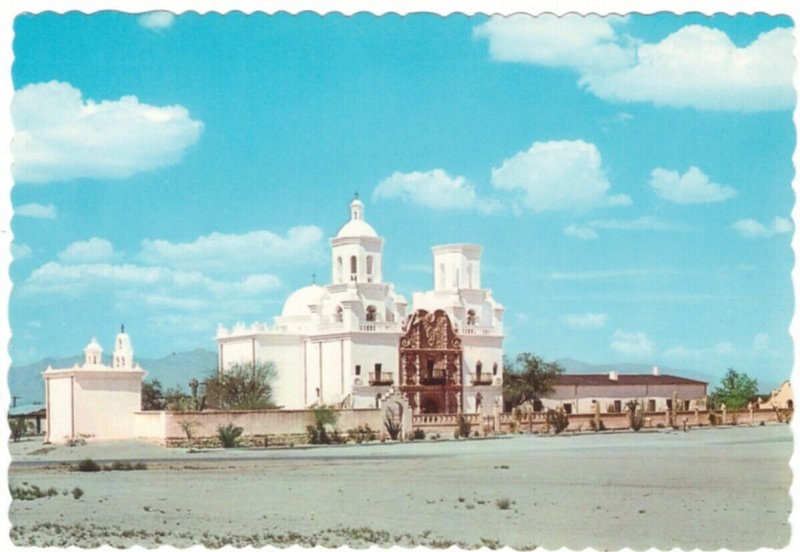 Mission San Xavier del Bac, Tucson, Arizona, Chrome Postcard