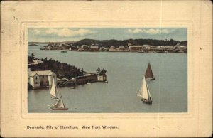 Hamilton Bermuda From Windham c1910 Postcard