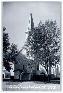 Chenoa IL RPPC Photo Postcard St. Paul's Evangelical Lutheran Church c1960's