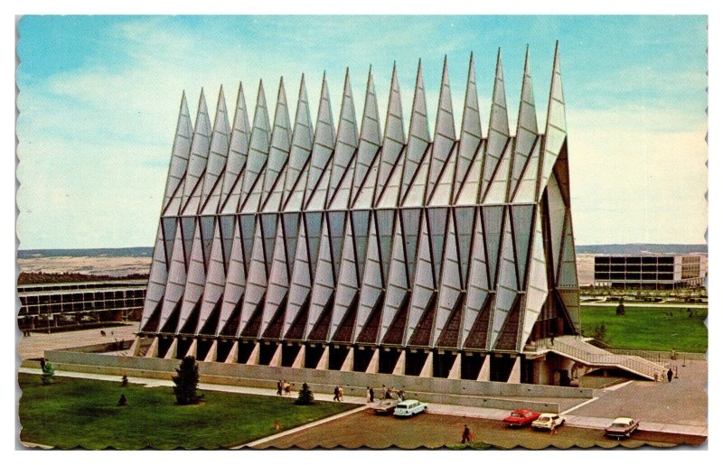 Vintage US Air Force Academy Chapel, Colorado Springs, CO Postcard