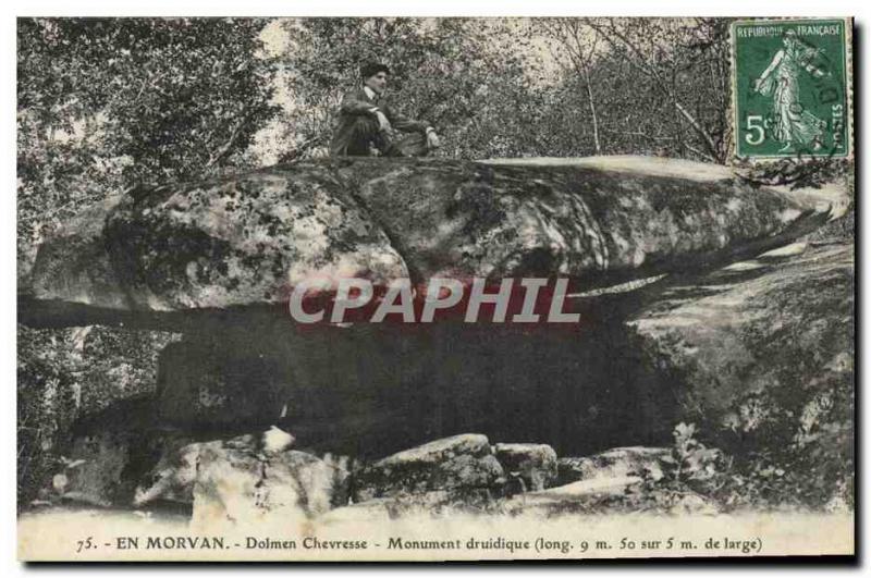 Old Postcard Dolmen Dolmen Menhir En Morvan Chevresse Monument druidic