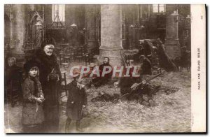 Old Postcard A Church in Belgian Army