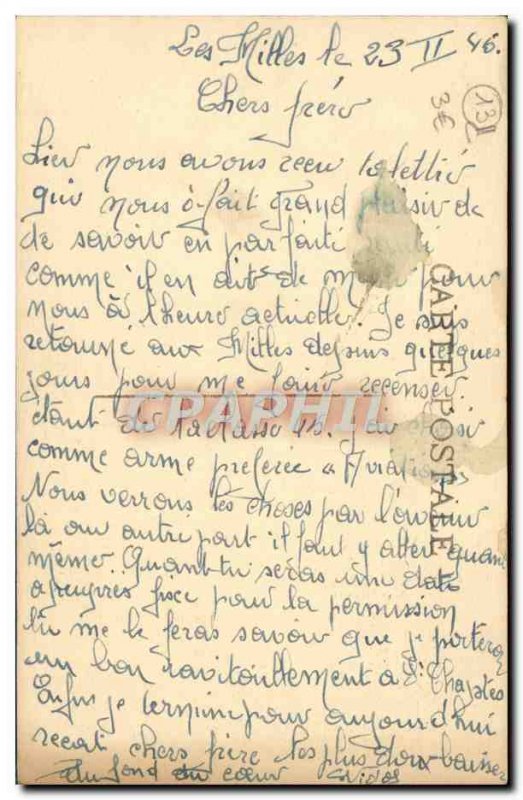 Old Postcard Aix en Provence La Fontaine des Quatre Dauphins