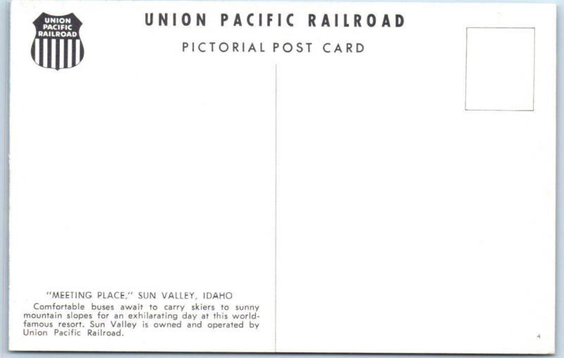 SUN VALLEY, Idaho  ID    Union Pacific Railroad Buses  MEETING PLACE  Postcard