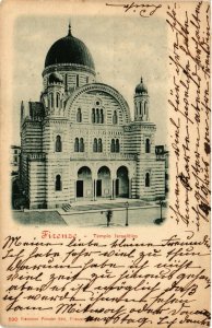 PC CPA JUDAICA, FIRENZE, TEMPIO ISRAELITICO, Vintage Postcard (b20124)