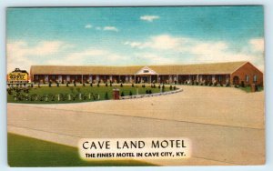 CAVE CITY, KY Kentucky ~ CAVE LAND MOTEL c1950s Roadside Barren County  Postcard