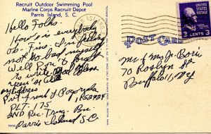 SC - Parris Island Marine Barracks. Swimming Pool