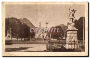 Old Postcard Lourdes St Michel La Croix Des Bretons And The Basilica