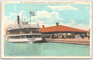 Cedar Point Landing Steamer G.A. Boeckling Lake Erie Postcard