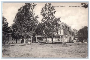 c1910 Evans Hotel Exterior View Loch Sheldrake New York NY Vintage Postcard