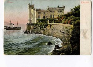 3025866 ITALY Trieste Miramar Fortress & quay Vintage PC