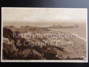 Old PC: Folkestone, The Bathing Pool from the Leas