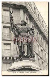 Paris Old Postcard Boulevard St Marcel Statue of Jeanne d & # 39arc by Chatro...