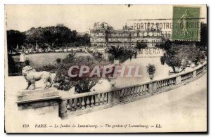 Postcard Old Paris Luxembourg Gardens