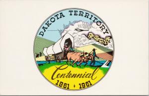 Dakota Territory Centennial 1861 - 1961 SD South Dakota Postcard E47 UNUSED