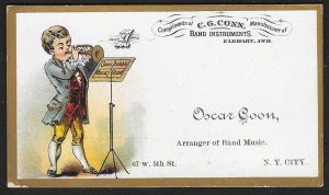 VICTORIAN TRADE CARDS (3) Business Cards Band Music & Fashions