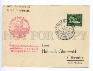 250800 GERMANY Graf Zeppelin 1939 year RPPC Flight Card