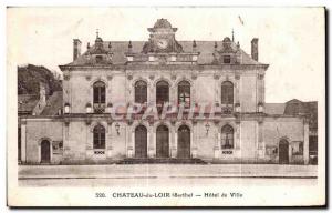 Old Postcard Chateau du Loir Sarthe City Hotel