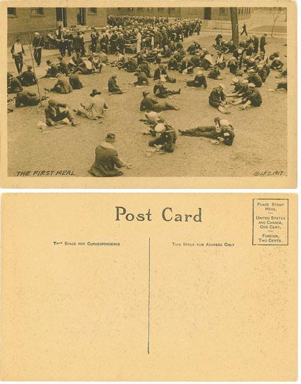 RPPC-US Navy WW1 - 1917 I.F.S. Card The First Meal