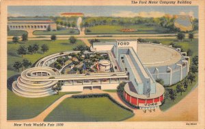 NEW YORK WORLD'S FAIR THE FORD MOTOR COMPANY BUILDING POSTCARD (1939)