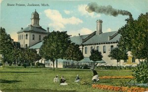 C-1910 State Prison Jackson Michigan Georgopoulos Teich Postcard 20-7311