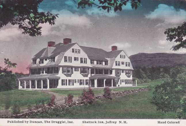 The Shattuck Inn - Jaffrey NH, New Hampshire - Swallow Post Card - DB