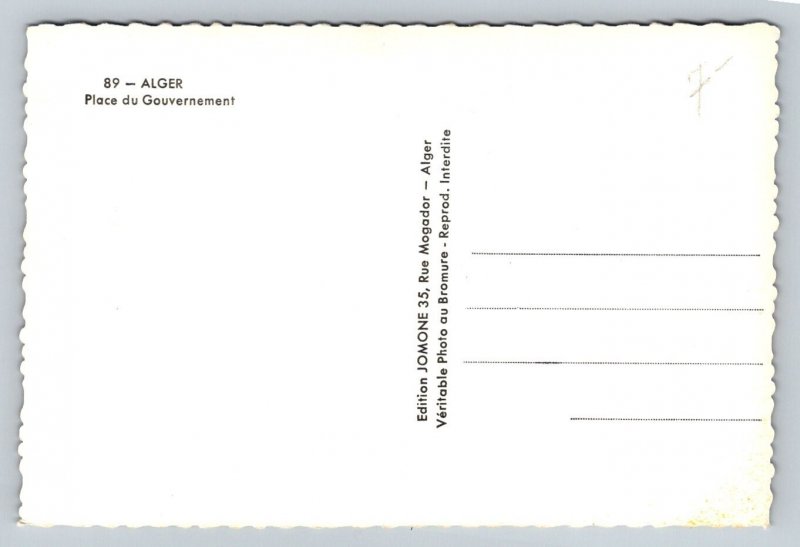 Algiers Algeria Place du Gouvernement  Jomone Clock Tower Mosque Statue