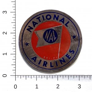 National Airlines • NAL • Vintage Luggage Tag